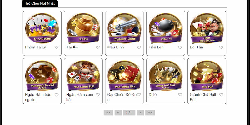 Kho game đánh bài đồ sộ